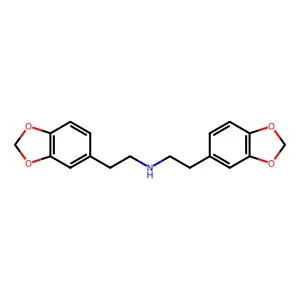 双(2-(苯并[d][1,3]二氧戊环-5-基)乙基)胺 structure