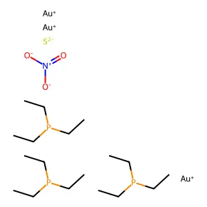Mu3-thioxotris(triethylphosphine)trigold(1+) nitrate structure