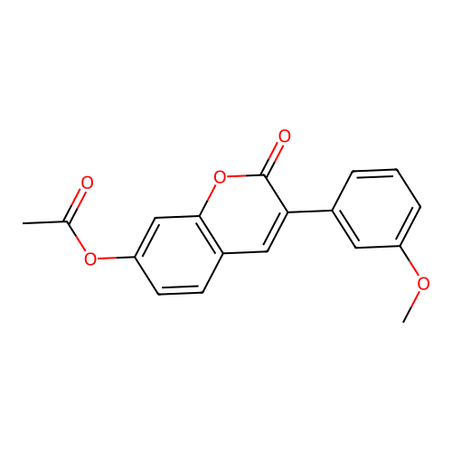 3-(3-Methoxyphenyl)-2-oxo-2h-chromen-7-yl acetate structure