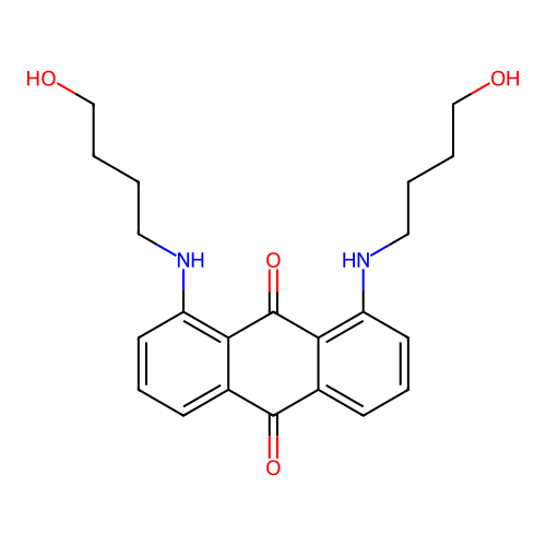 9,10-Anthracenedione, 1,8-bis[(4-hydroxybutyl)amino]- structure