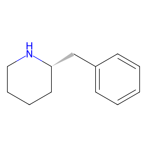 (S)-2-Benzylpiperidine structure