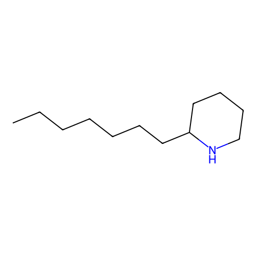 2-Heptylpiperidine structure