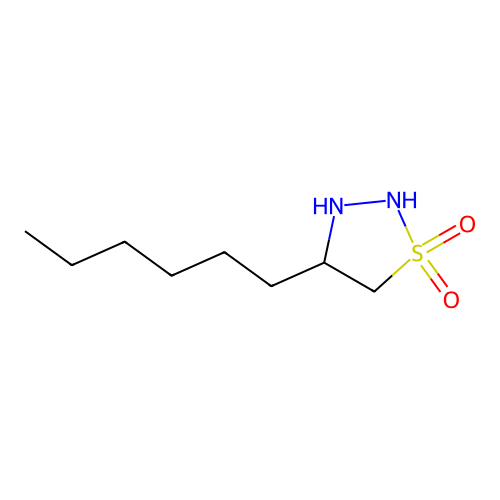 1,2,3-Thiadiazolidine, 4-hexyl-, 1,1-dioxide structure