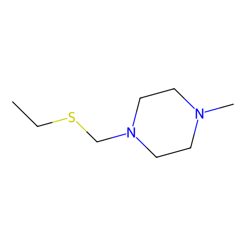 1-[(Ethylsulfanyl)methyl]-4-methylpiperazine structure