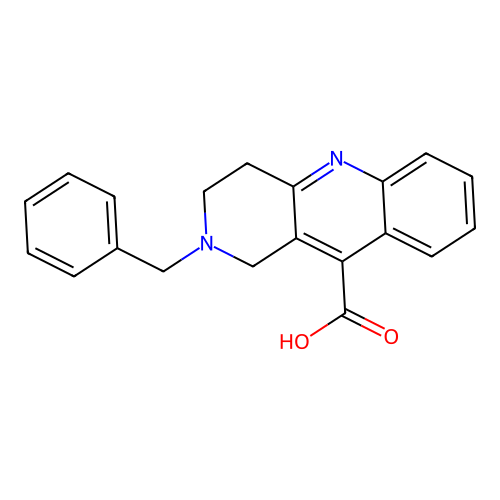 2-benzyl-1H,2H,3H,4H-benzo[b]1,6-naphthyridine-10-carboxylic acid structure