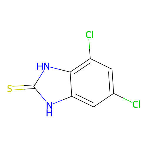 5,7-dichloro-1H-1,3-benzodiazole-2-thiol structure