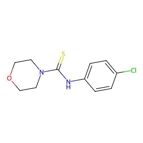 N-(4-chlorophenyl)morpholine-4-carbothioamide structure