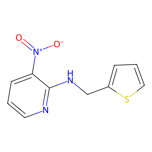 3-nitro-N-(thiophen-2-ylmethyl)pyridin-2-amine structure