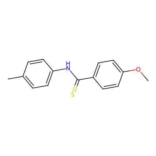 Benzenecarbothioamide, 4-methoxy-N-(4-methylphenyl)- structure