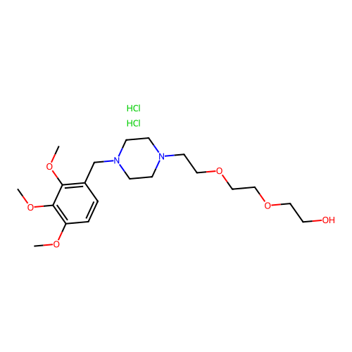 Ethanol, 2-(2-(2-(4-((2,3,4-trimethoxyphenyl)methyl)-1-piperazinyl)ethoxy)ethoxy)-, dihydrochloride structure