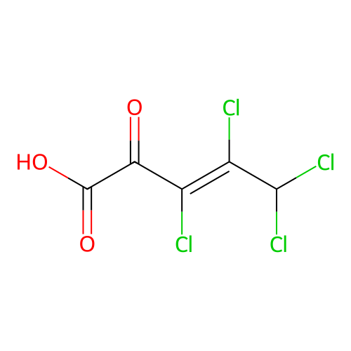 3-Pentenoic acid, 3,4,5,5-tetrachloro-2-oxo- structure