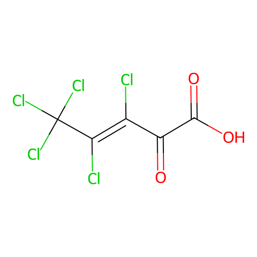 3,4,5,5,5-Pentachloro-2-oxo-3-pentenoic acid structure