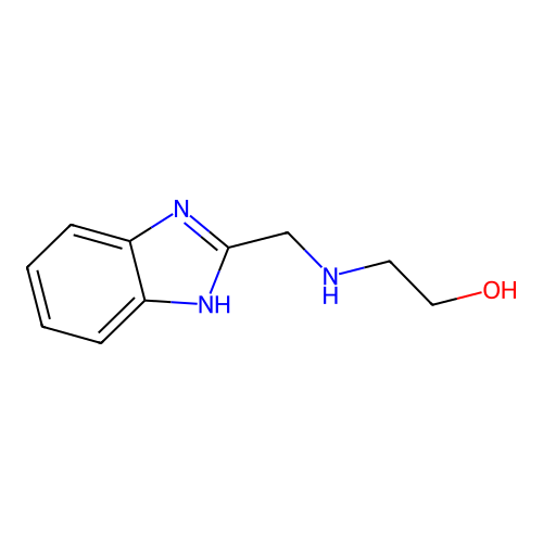 2-(((1H-benzo[d]imidazol-2-yl)methyl)amino)ethanol structure