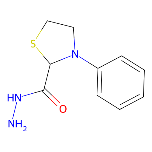 3-Phenyl-1,3-thiazolidine-2-carbohydrazide structure