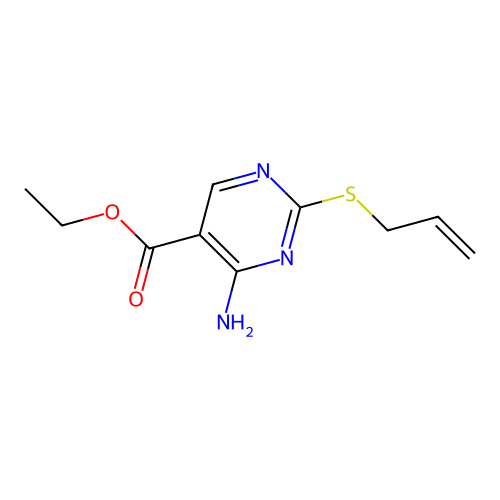 Ethyl 4-amino-2-prop-2-enylthiopyrimidine-5-carboxylate structure