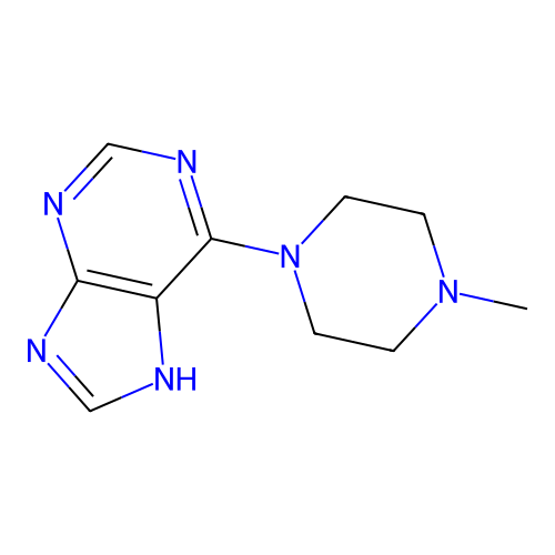 6-(4-methylpiperazin-1-yl)-7H-purine structure