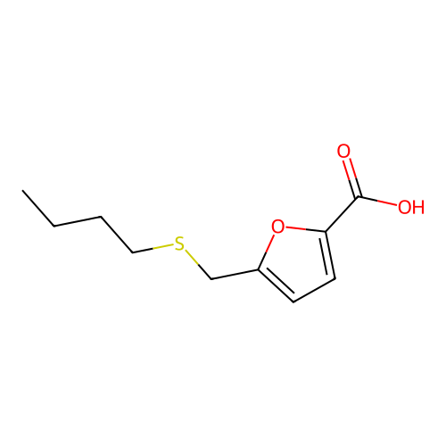 5-[(Butylsulfanyl)methyl]furan-2-carboxylic acid structure