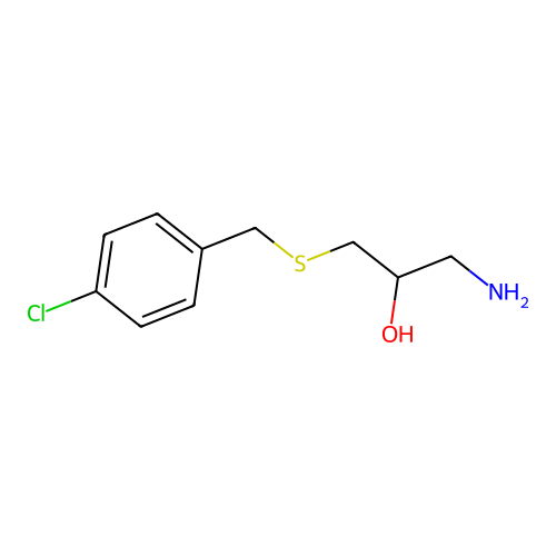 1-Amino-3-(4-chloro-benzylsulfanyl)-propan-2-ol structure