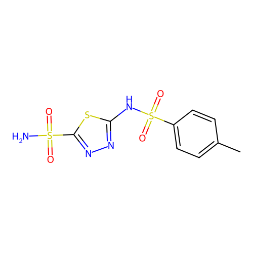 5-{[(4-Methylphenyl)sulfonyl]amino}-1,3,4-thiadiazole-2-sulfonamide structure