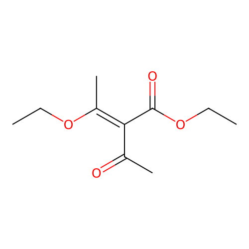 (E)-2-Acetyl-3-ethoxy-but-2-enoic acid ethyl ester structure