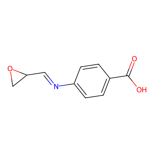 4-(Oxiran-2-ylmethylideneamino)benzoic acid structure