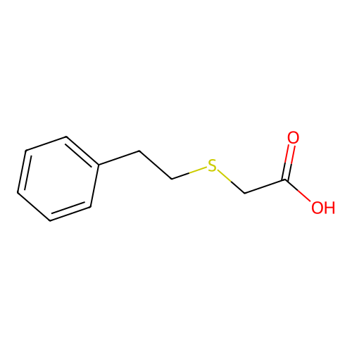 2-((2-苯乙基)硫代)乙酸 structure