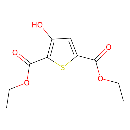 Diethyl 3-hydroxythiophene-2,5-dicarboxylate structure
