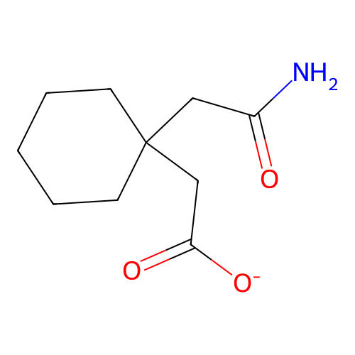 2-[1-(2-Amino-2-oxoethyl)cyclohexyl]acetate structure