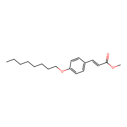 Methyl 3-[4-(octyloxy)phenyl]prop-2-enoate structure