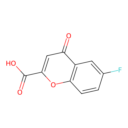 6-fluoro-4-oxo-4H-chromene-2-carboxylic acid structure