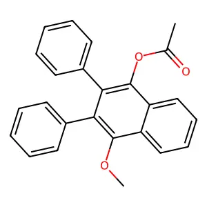 1-Naphthalenol, 4-methoxy-2,3-diphenyl-, 1-acetate structure