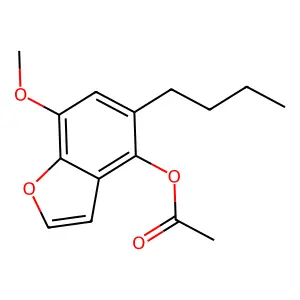 5-Butyl-7-methoxy-1-benzofuran-4-yl acetate structure