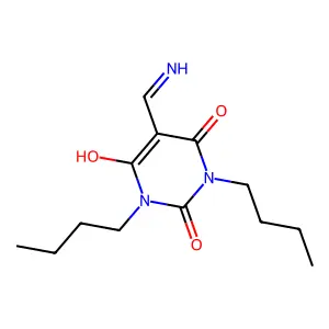 5-Aminomethylene-1,3-dibutylbarbituric acid structure