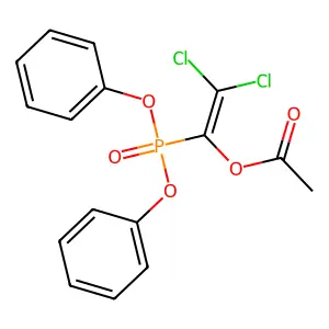 Phosphonic acid, (1-(acetyloxy)-2,2-dichloroethenyl)-, diphenyl ester structure