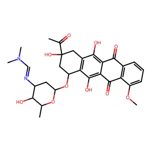 3'-Desamino-3'-dimethylformamidine rubomycin structure
