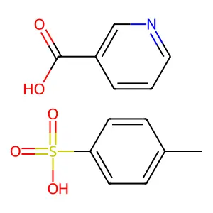3-Pyridinecarboxylic acid, 4-methylbenzenesulfonate (1:1) structure