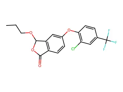1(3H)-Isobenzofuranone, 5-(2-chloro-4-(trifluoromethyl)phenoxy)-3-propoxy- structure