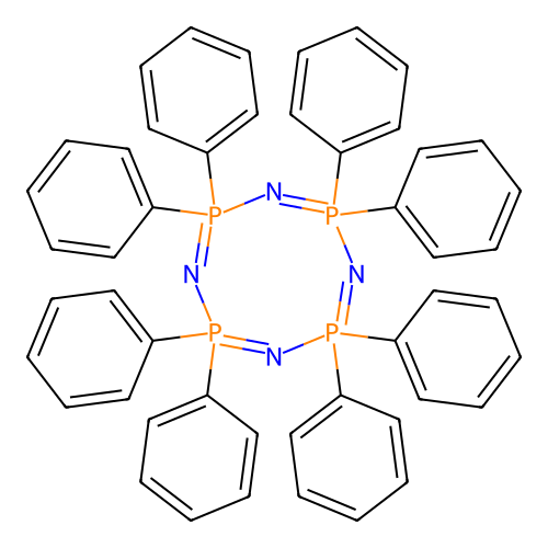 Octaphenyltetraphosphonitrile structure