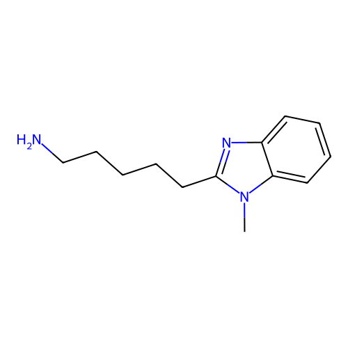 5-(1-Methyl-1H-benzoimidazol-2-yl)-pentylamine structure