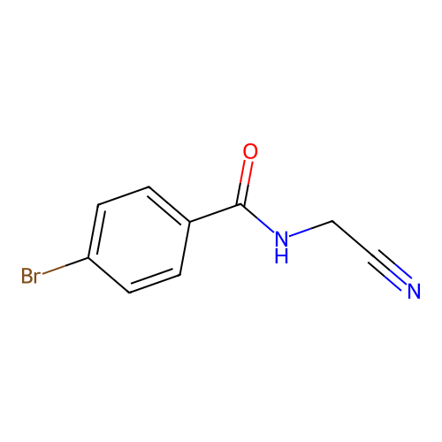 4-bromo-N-(cyanomethyl)benzamide structure