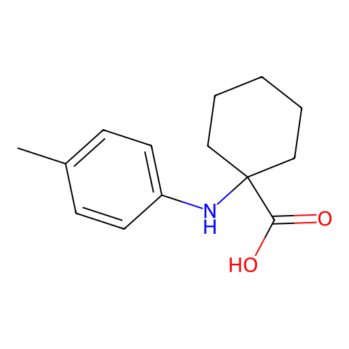 1-p-Tolylamino-cyclohexanecarboxylic acid structure
