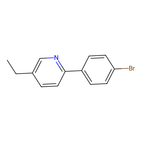 Pyridine, 2-(4-bromophenyl)-5-ethyl- structure