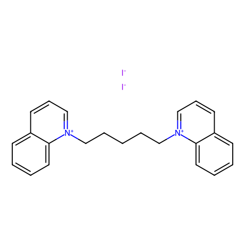 Quinolinium, 1,1'-(1,5-pentanediyl)bis-, diiodide structure
