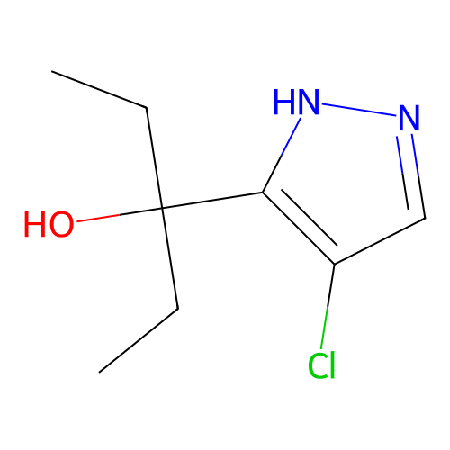 4-Chloro-alpha,alpha-diethyl-1H-pyrazole-3-methanol structure