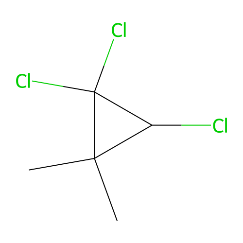1,1,3-Trichloro-2,2-dimethylcyclopropane structure