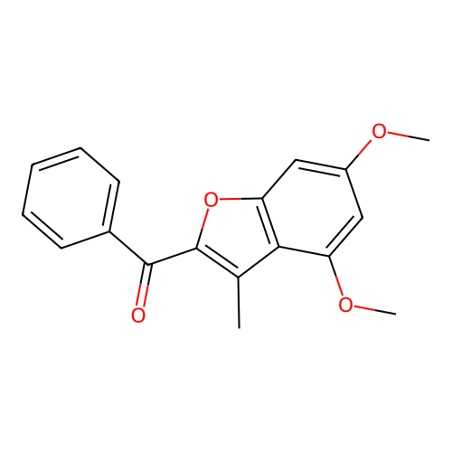 (4,6-Dimethoxy-3-methyl-1-benzofuran-2-YL)(phenyl)methanone structure