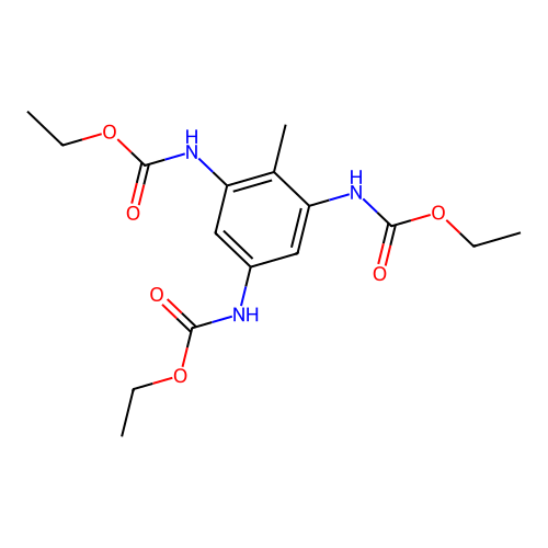 ethyl N-[3,5-bis(ethoxycarbonylamino)-2-methylphenyl]carbamate structure
