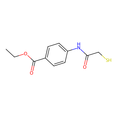 Ethyl 4-[(mercaptoacetyl)amino]benzoate structure