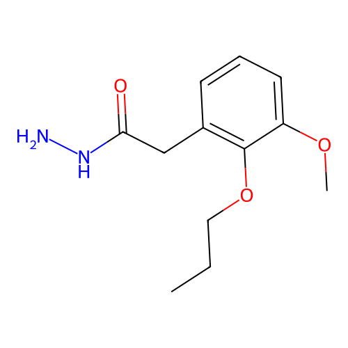 Acetic acid, (3-methoxy-2-propoxyphenyl)-, hydrazide structure