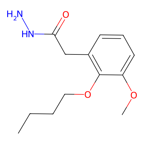 Acetic acid, (2-butoxy-3-methoxyphenyl)-, hydrazide structure